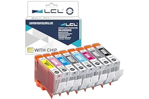 LCL CLI-65 4215C007 Ink Cartridge Eight Color, High Yield CLI 65 Ink Cartridge Replacement for Canon Pixma Pro 200 Printer 8-