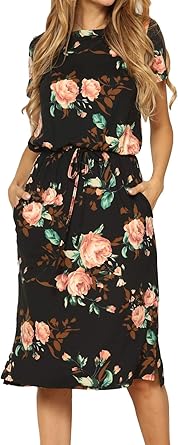 casual midi dresses for women