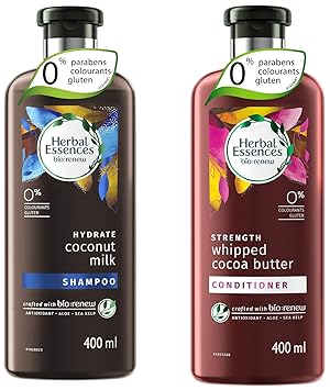 Herbal Essences Bio: Renew Coconut Milk Shampoo, 400 Ml With Herbal Essences Bio:Renew Whipped Cocoa Butter Conditioner,400 Ml