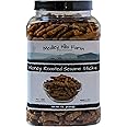 Sesame Sticks Snacks Honey Roasted 1 lb. - By Medley Hills Farm in Reusable Container - Fresh honey roasted sesame sticks - Sweet and Salty Flavored snacks