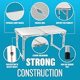 BARGAINS-GALORE 4ft Heavy Duty Folding Table White Indoor Outdoor view 7