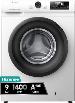 WF1Q9041BW - Lavadora, Class A, 9Kg, 1400 rpm, Alto 84.5cm x Ancho 59.5cm, Color Blanco, Función Vapor 99,9%, Lavado Rápido+, Lavado Automático, Finalización Diferida, Tecnología Inverter