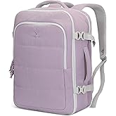 Hynes Eagle Travel Backpack for Women Puffer Flight Approved Carry On Backpack 16 inch Laptop Personal Item Weekender Bag 30L Purple