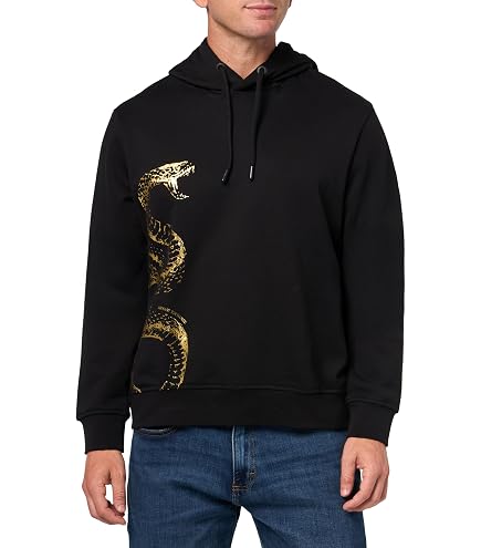 トップス Archive 90s Armani Exchange Snake Hoodie Armani Exchange Men's Snake Graphic Crewneck Sweatshirt Black