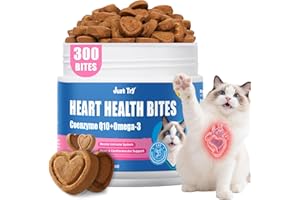 Just Try Coenzyme Q10 coq10 Bites for Cats - Advanced q10 & Taurine Cat Treats for Feline Heart Health - Chicken Flavored Soft Chews - Supports Heart Function - 300 Count