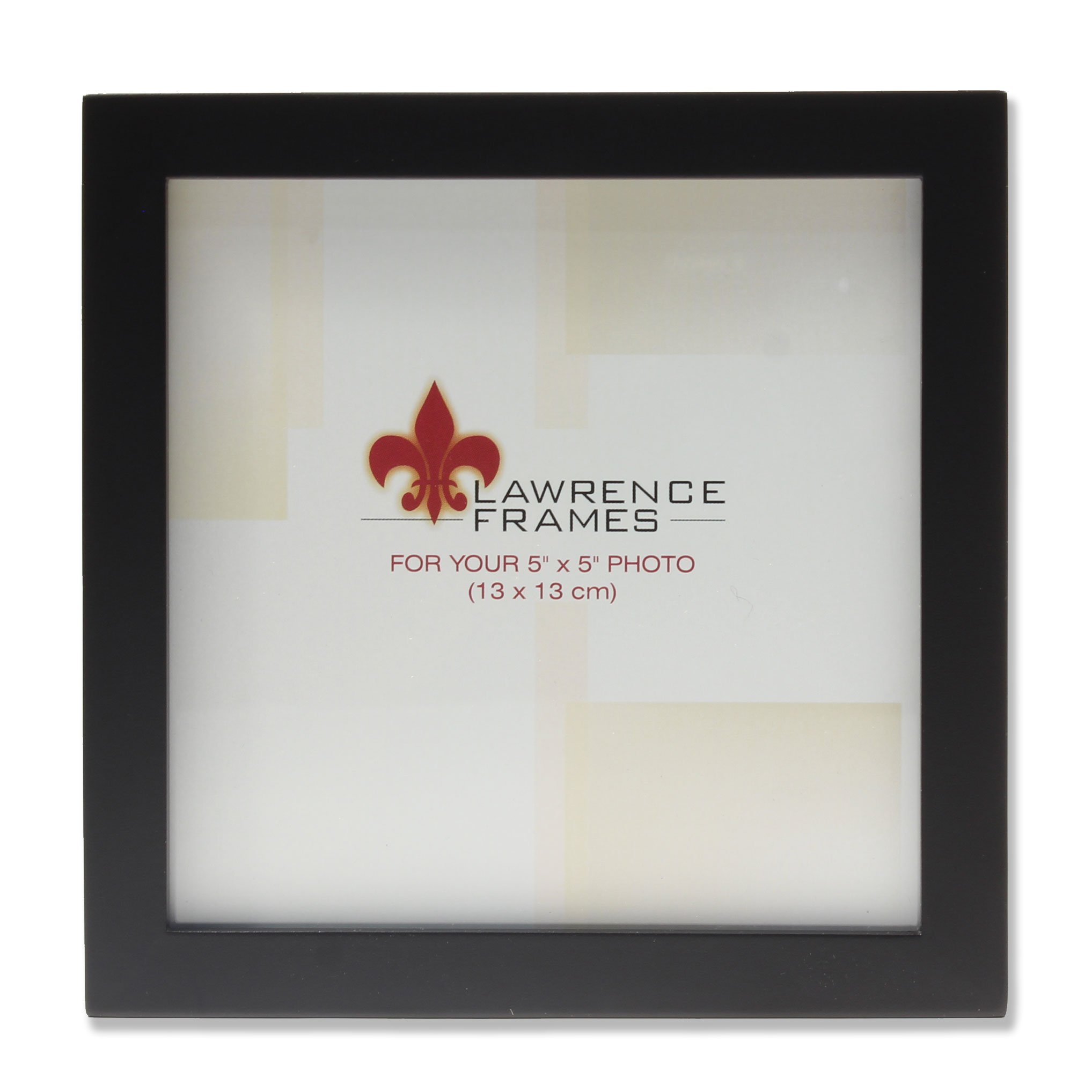 Lawrence Frames Black Wood Picture Frame, Gallery Collection, 5x5 — image 1