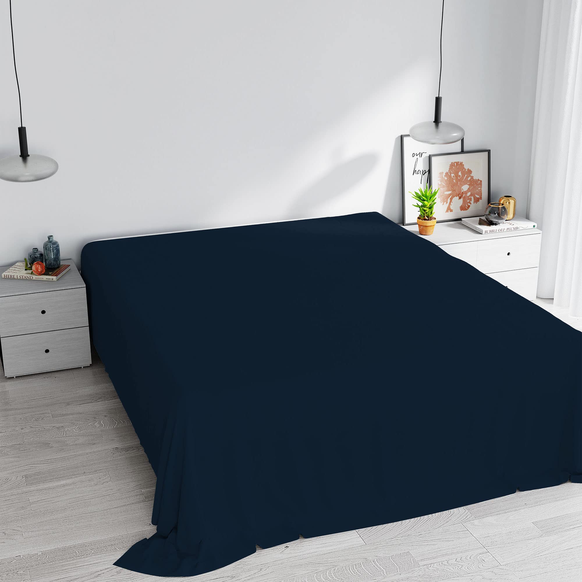 Max Color top Sheet,270x300cm,Dark Blue, 100% Cotton, MAXY DOUBLE