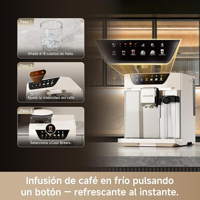 Ecceluxe Master, Cafetera Espresso Automática, Cold Brew 1 Toque