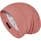 Fittia Satin Lined Sleep Bonnet, Adjustable Non-Slip Cap For Locs, Medium | Breathable Soft, Silky No Frizz Curls Care, Fits Women And Men Long Dreadlock Hair