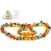 Baltic Amber Necklace - Natural Amber from Baltic Region, Genuine Amber 13 inch.