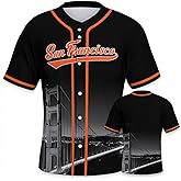 Baseball City Night Skyline Jersey Shirt Printing Apparel for Men Fans Gifts S-2XL