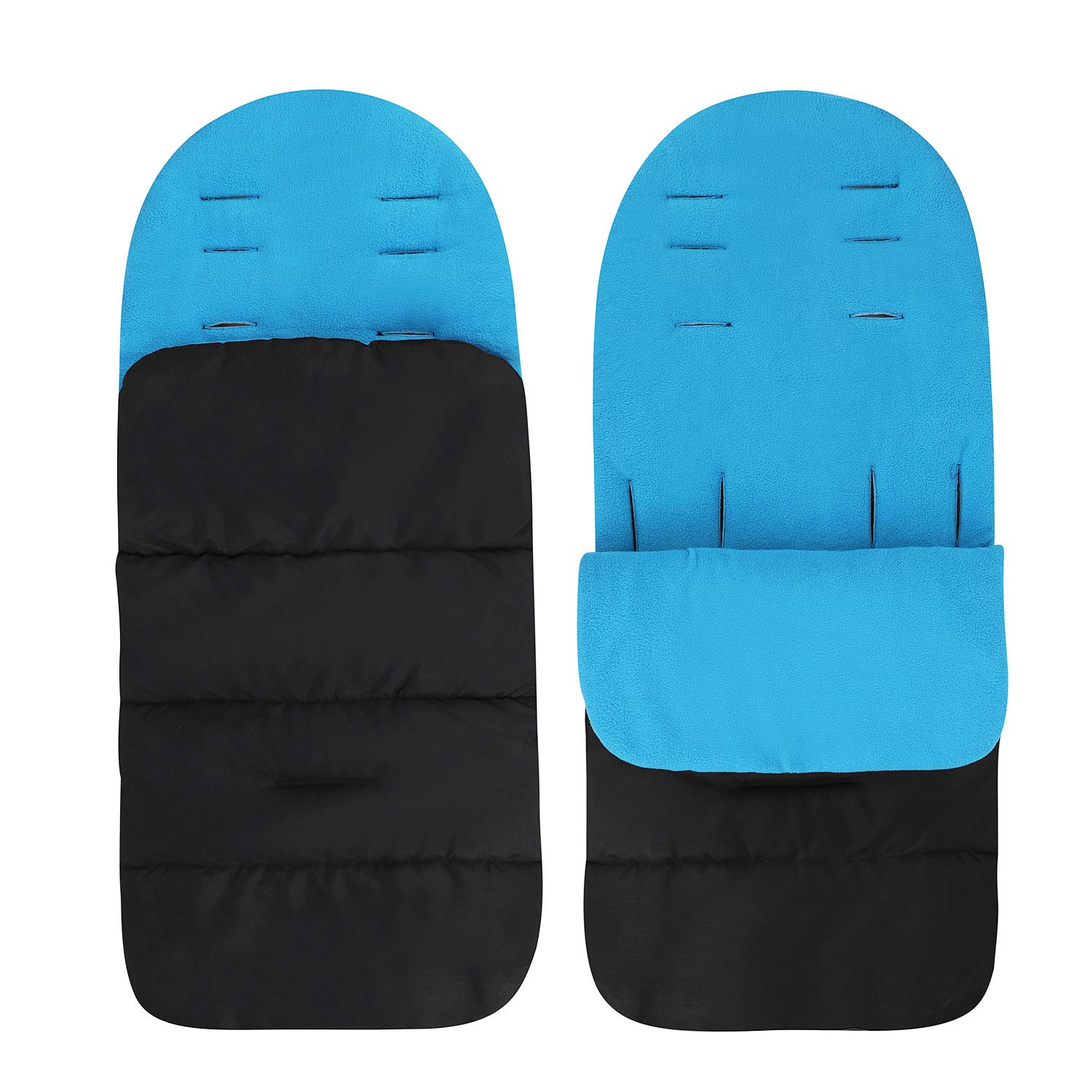 Universal Pram Footmuff 2 In 1 Detachable Pushchair Fleece Lined Foot Cover Waterproof Windproof Baby Stroller Footmuff Infant Toddler Buggy Winter Thick Warm Footmuff with Adjustable Side Zips