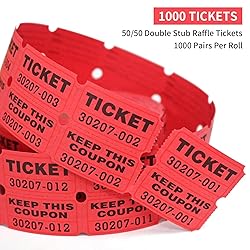 L LIKED Raffle Tickets Double Roll,Consecutively