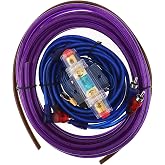 DriSentri 6 Gauge Amplifier Kit Amplifier Install Flexible Wiring Complete 4 Ga Installation Cables for Installer, Purple
