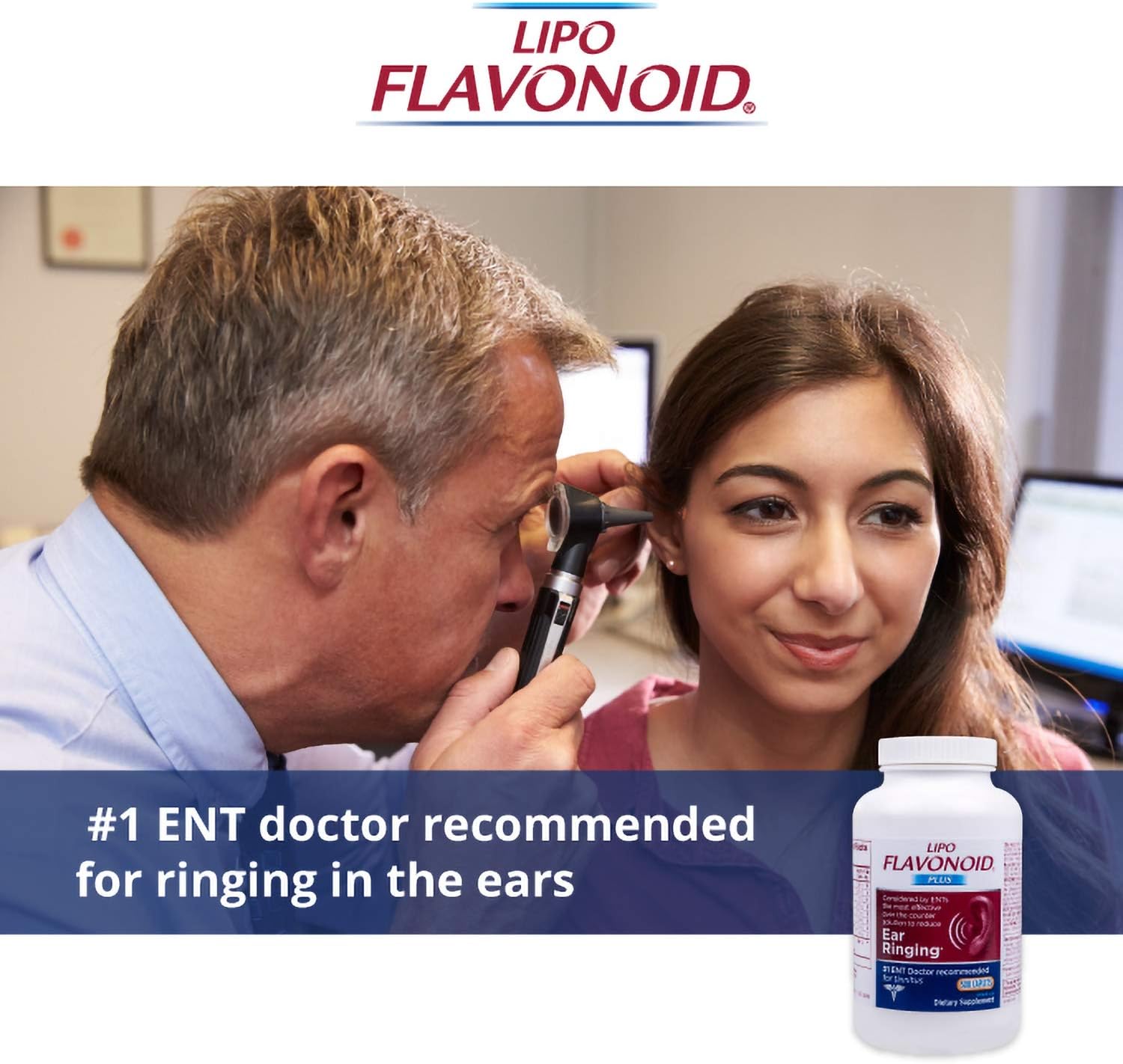 Lipo-Flavonoid Plus Ear Health Supplement | 500 Caplets | #1 ENT Doctor Recommended for Ear Ringing | Most Effective Over the Counter Tinnitus Treatment: Health & Personal Care