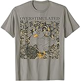 Overstimulated Duck Retro Floral Humor Style T-Shirt