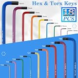 ss shovan 18Pcs Allen Key Set Ball End Hex & Torx Keys 1.5-10mm T10-T50 view 2