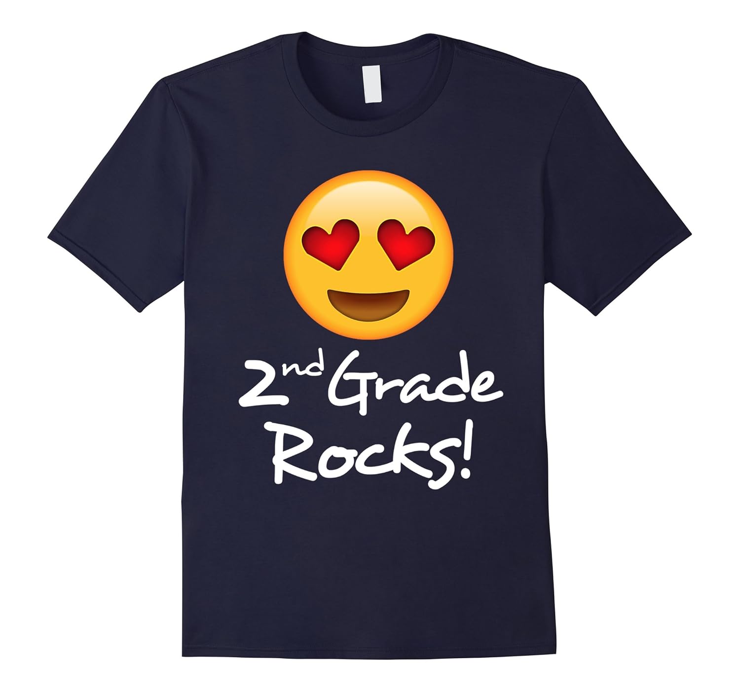 Second Grade Rocks Emoji Shirt Funny 2nd Graders & Teachers-ANZ