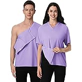 Magnetic Buttons Post Shoulder Surgery Recovery Shirt for Men V-Neck Tear Away Adaptive Chemo Port Clothing for Women
