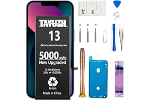 TAYUZH [5000mAh Battery for iPhone 13 High Capacity New 0 Cycle Replacement Battery for iPhone 13 A2482 A2631 A2633 A2634 A2635 Installation Manual and Professional Repair Tools Kits