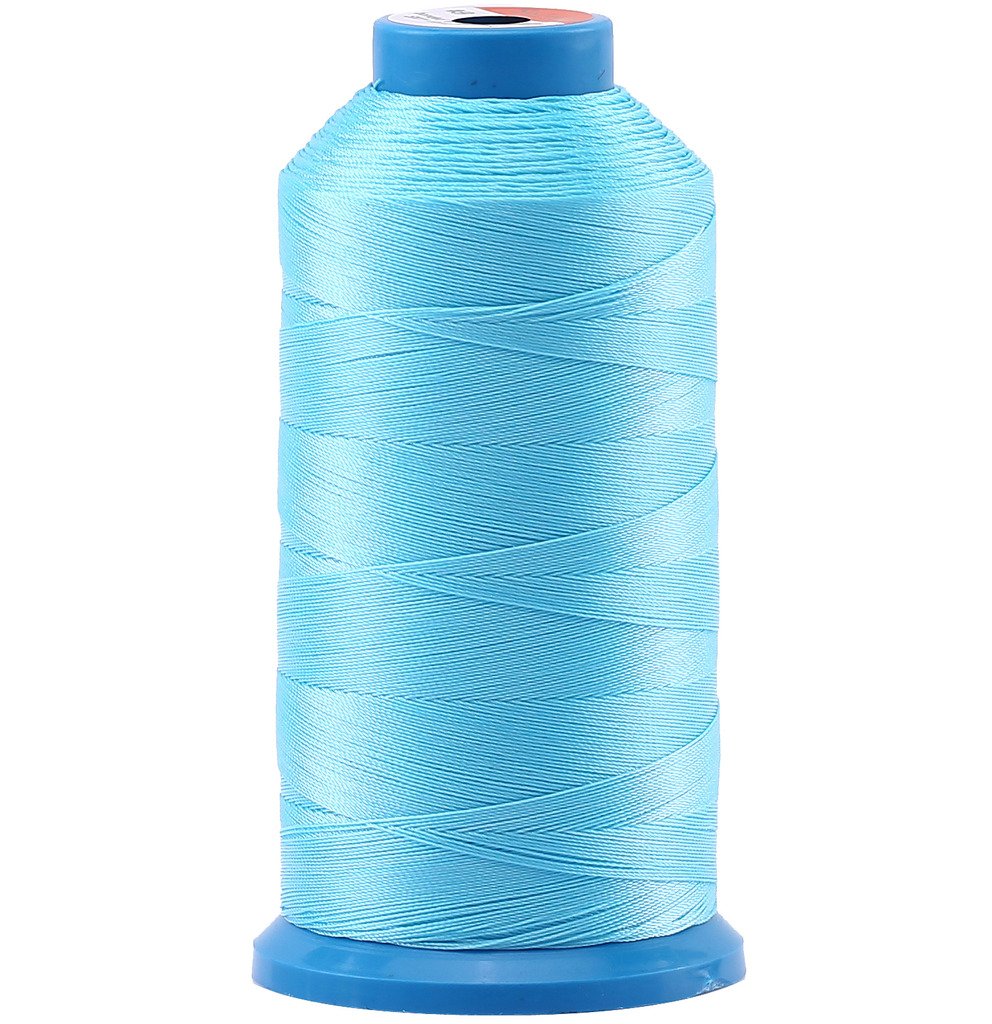 Selric [1500 Yards/Coated/No Unravel/21 Colors Available] Heavy Duty Bonded Nylon Threads #69 T70 Size 210D/3 for Upholstery, Leather, Vinyl, and Other Heavy Fabric (Sky Blue)