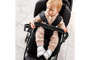 KTZCTPCA Stroller Bumper Bar, Angle Adjustable Armrest Stroller Handle, Multifunctional Stroller Bumper Handle, Removable Stroller Crossbar, Baby Stroller Bumper Bar Accessories for Baby Stroller