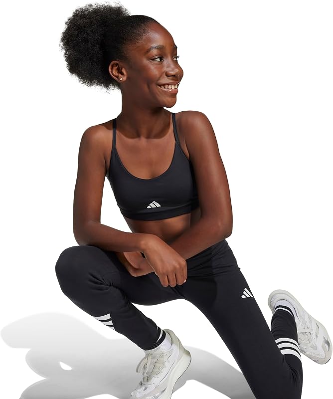 Mädchen Train Essentials Soft Touch Bra, Black/White, 7-8 Years — Foto 4 von 6