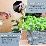 Jardineer Plant Watering Can Indoor 1L Long Spout Spray Bottle Globe Grey view 4