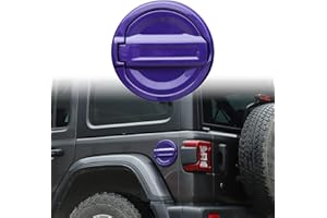 CheroCar ABS Gas Cap Cover Trim Fuel Tank Cover Decoration Kit for 2018-2021 Jeep Wrangler Accessories JL 2/4 Door (Purple)