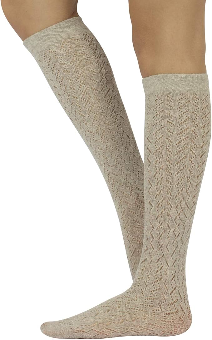 WOMEN COTTON KNEE SOCKS KNIT HIGH SOCKS GIRL SCHOOL WARM BOOT SOCKS
