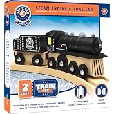 MasterPieces Wood Train 2 Piece Set - Lionel Collector's Steam Engine &amp; Coal Car - Officially Licensed Toddler &amp; Kids Toy