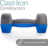 Core Balance 5kg Dumbbell Pair Hex Neoprene Coated Cast Iron Blue view 5