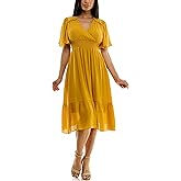 Nanette Nanette Lepore Womens Caribbean Texture Pull on Dress with Smocked Waist