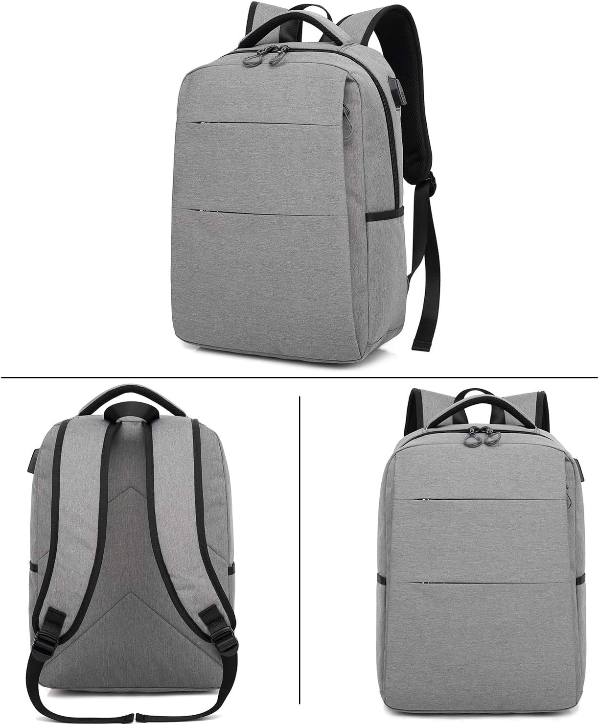 FANDARE 15.6 inch Laptop Backpack Slim with USB Charging Port, Waterproof Backpack for Men/Women Travel, Camping, School - Image 5