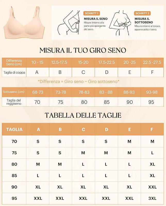 Reggiseno Senza Ferretto Comfort Reggiseno Soft Reggiseno Donna Quotidiano Estate Albicocca L