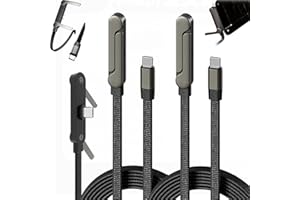 Sideways Phone Charger,240w Fast Charging Cord with Built-in Phone Stand - 2-in-1 Invisible Holder Charger Cable,for Smartpho