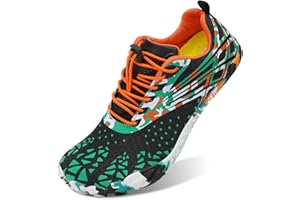 JIASUQI Men Women Water Athletics Shoes Quick Dry Barefoot Wide Toe Aqua Sports Shoes for Swimming Surfing Beach