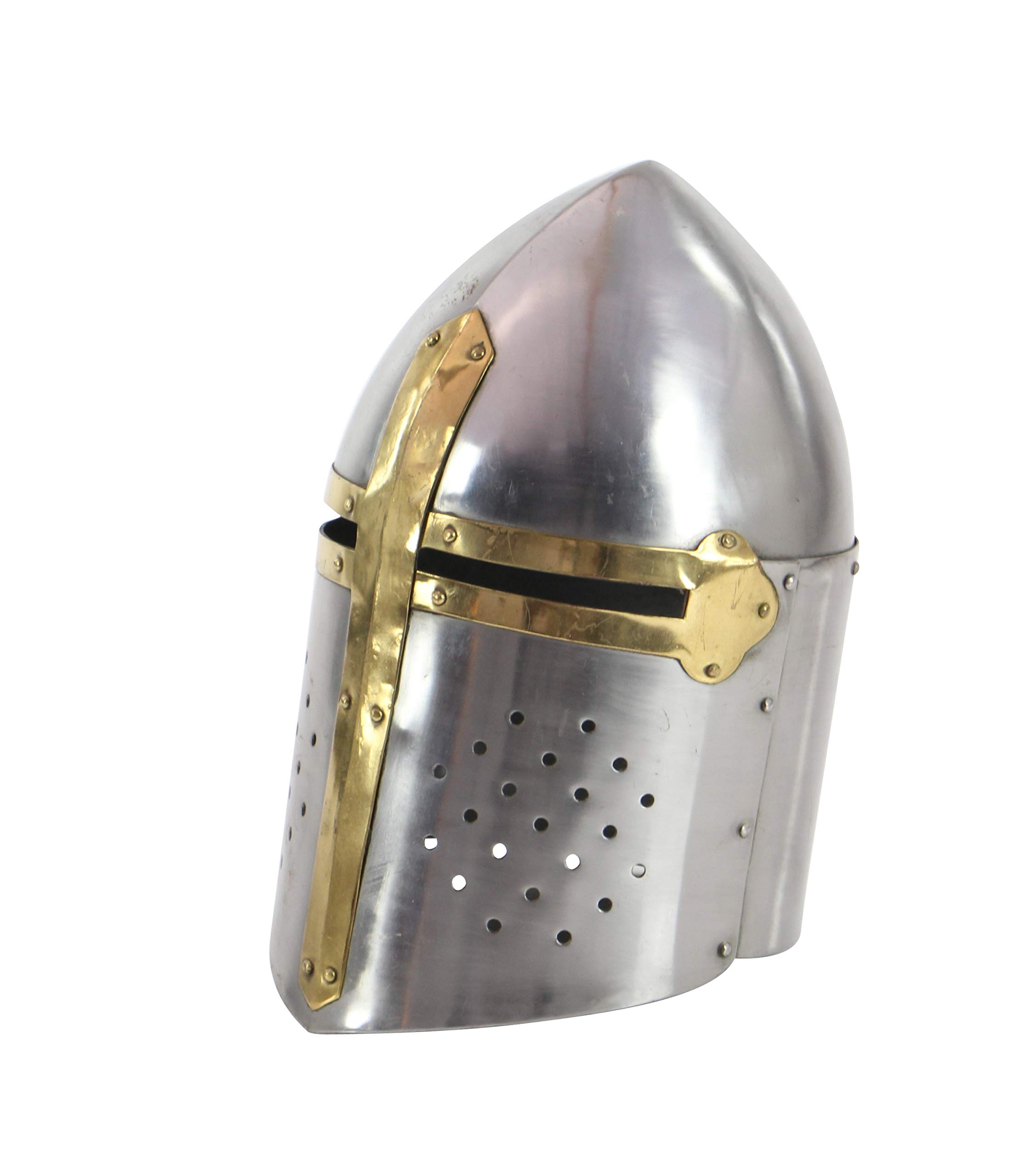 Deco 79 Metal Medieval Knight Crusader Helmet, 9