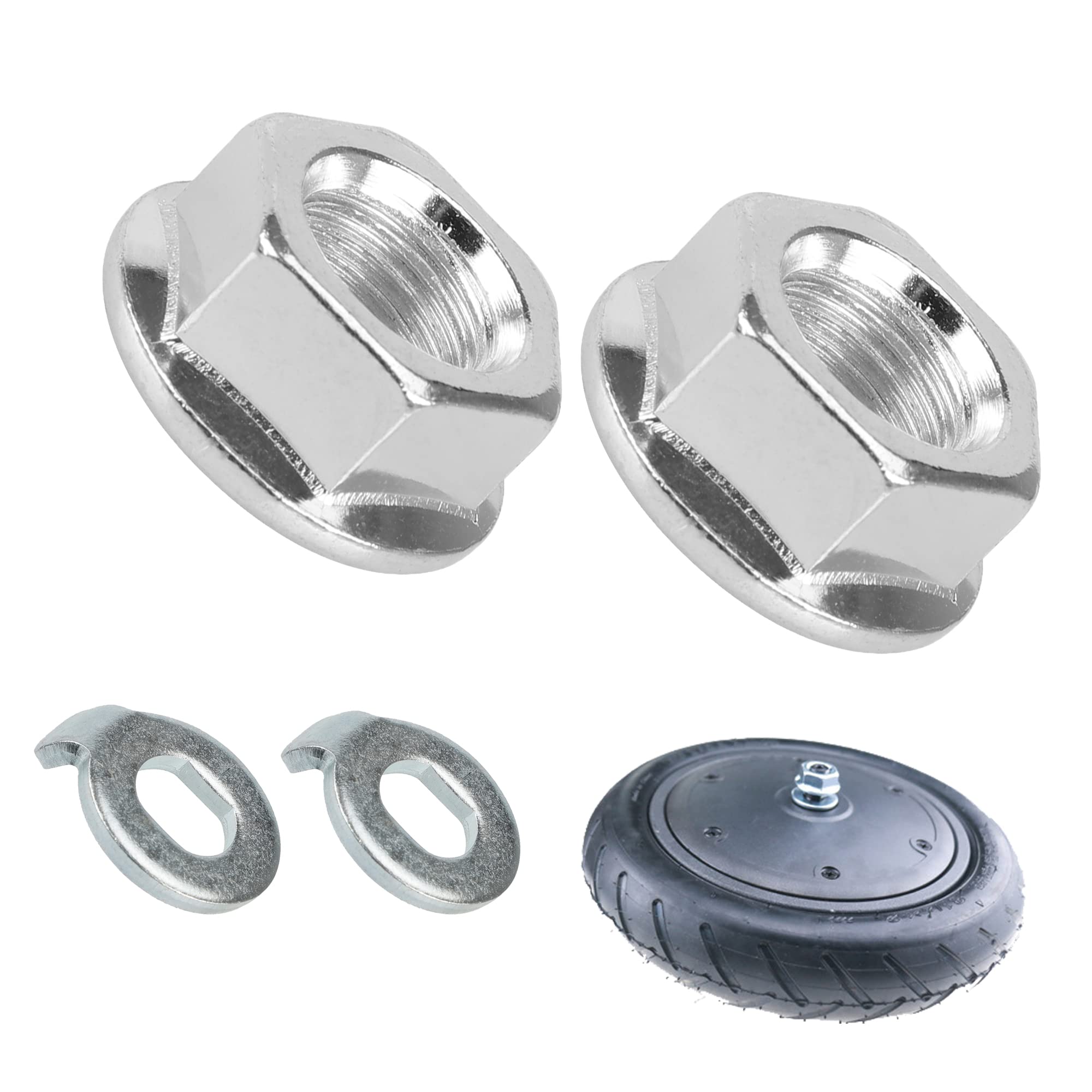 Fututech Front Wheel Spacer Screw and Spacer for Xiaomi M365 1S Pro Pro2 Nut Motor Nut for Segway Ninebot Max G30 Replacement Part Electric Scooter Accessory