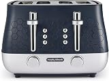 Morphy Richards Cassini 4 Slice Toaster 800W Blue 6 Power Levels Defrost Reheat