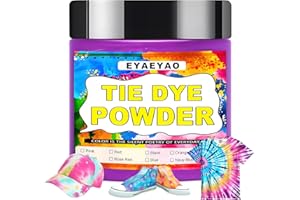 EYAEYAO Tie Dye Powder - Purple Fabric Dyes for Clothing, Permanent Non-Toxic for Large Groups Kids Adults Tie Dye, Tye Fabric Textile Handmade Party - Just Add Water (Purple, 2 oz)
