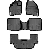 SMARTLINER Custom Fit Floor Mats 3 Row Liner Set for 2017-2019 Ford Explorer
