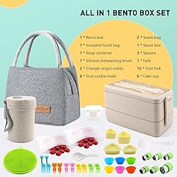 Meltset M 35Pcs Bento Box Japanese Lunch Box Kit