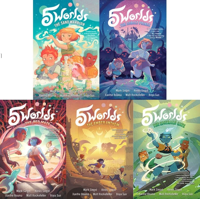 NEW! 5 Worlds Series Books Set (5 Books): Mark Siegel, Alexis