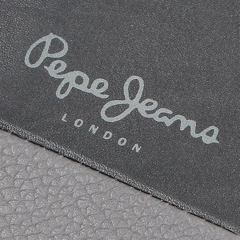 Carteira pepe jeans dupla vertical com bolsa preta 8,5x11,5x1 cm couro — foto 6 de 7