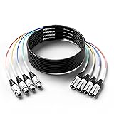 PRORECK 25ft Snake Cable, 4-Channel Shielded Audio