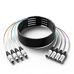 PRORECK 25ft Snake Cable, 4-Channel Shielded Audio
