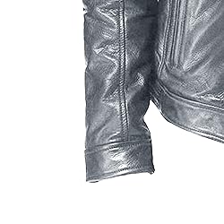 SWJGLITTR Men Slim Fit Motorcyle Leather Jacket