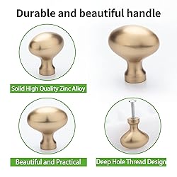 TUNNY 10 Pack Oval Ellipse Single Hole Cabinet