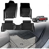 TripleAliners for Tacoma 2024 2025 2026 Double Cab Floor Mats (Fit Hybrid ONLY) All Weather Floor Liners Compatible with 2024+ Toyota Tacoma Accessories Front & Rear Mats Custom Fit(Not for Gasoline)